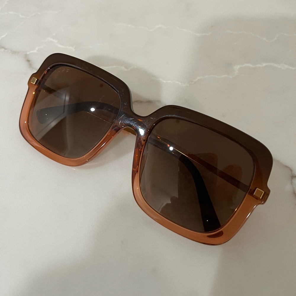 Diff Brown Two-Toned Sunglasses. Worn Once